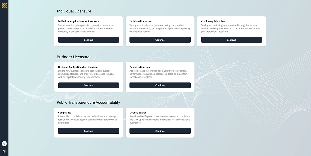 Detailed screenshot of GovCore application interface